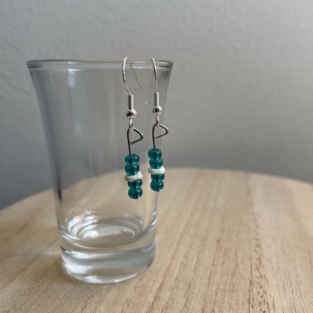 2/$15 Turquoise Blanco Beaded Earrings
